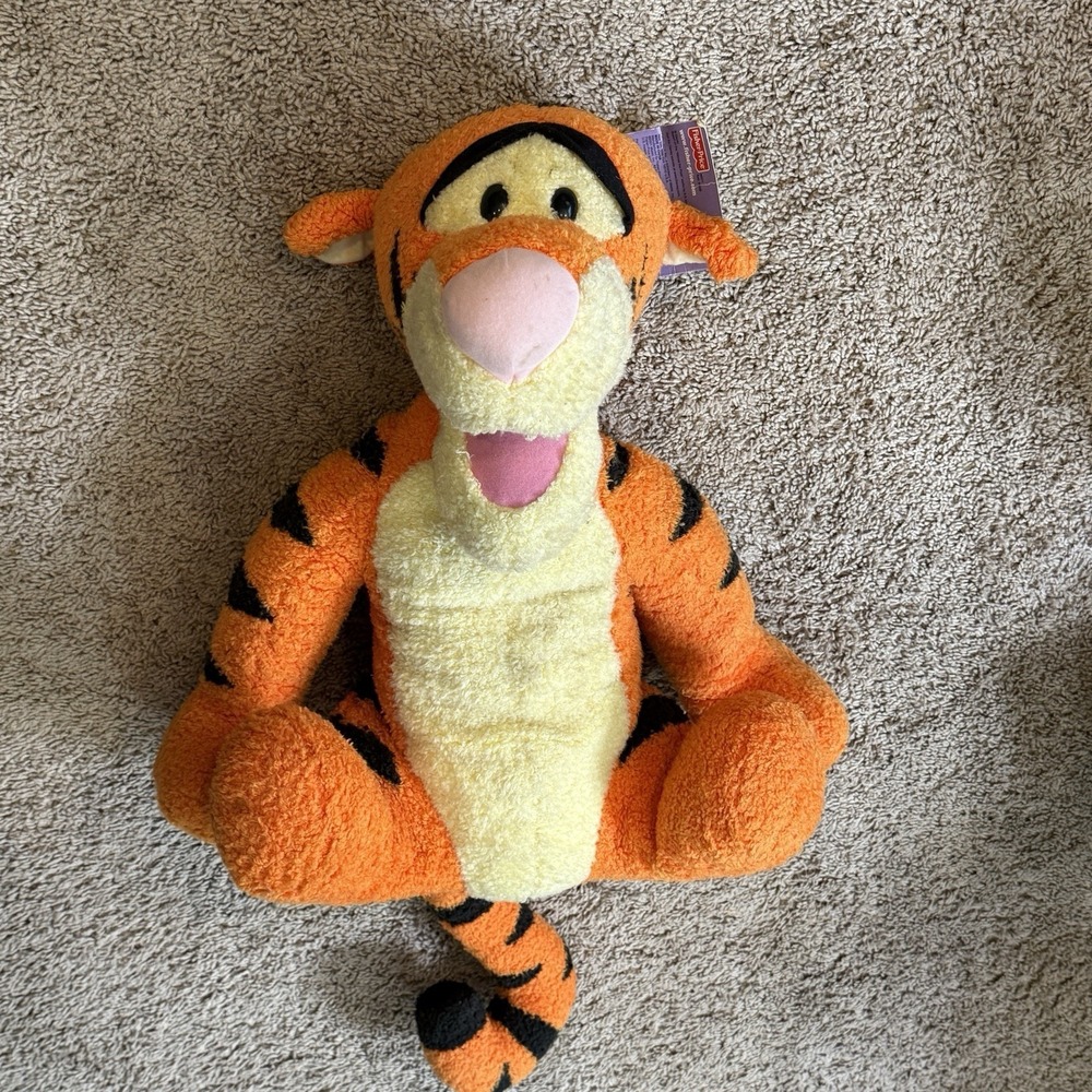 Vintage Disney Fisher-Price My Talkin' Tigger Plush Tested 2001 Toys R Us Tags